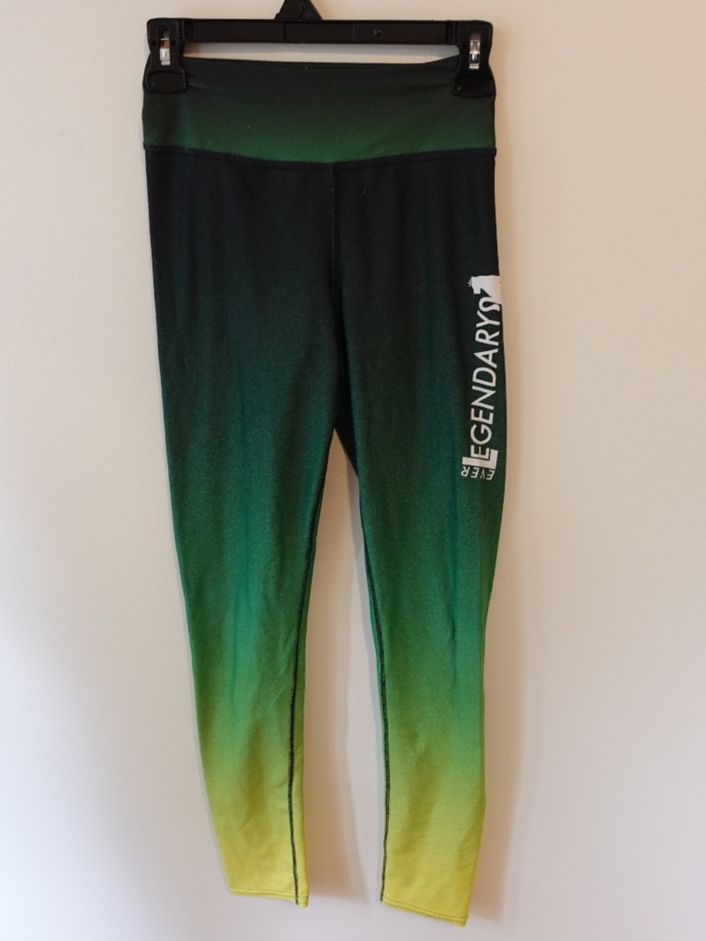 BJJ No Gi Spats - Green/Yellow Ombre Jiu Jitsu Leggings - Small